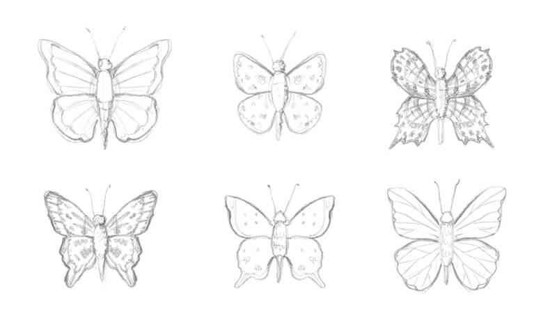 hogyan rajzoljunk pillangót