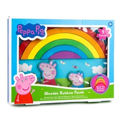 3D fából készült szivárvány puzzle PEPPA PIG