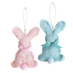 Szőmés nyuszi 9 cm - készlet 2 db - pasztell színek