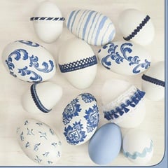 Decoupage szalvéták Blue Style Easter Eggs - 1db
