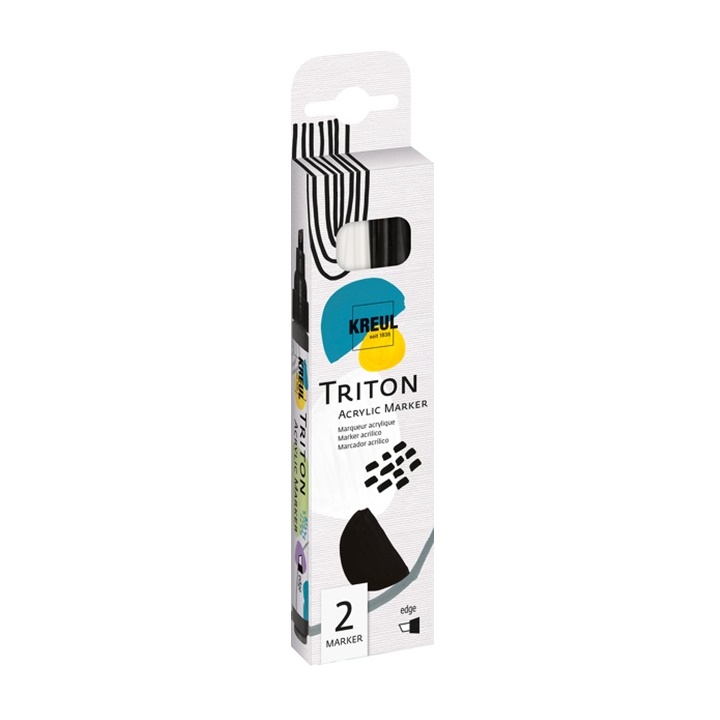 Akril filctollak Solo Goya TRITON black / white - szett 2 db