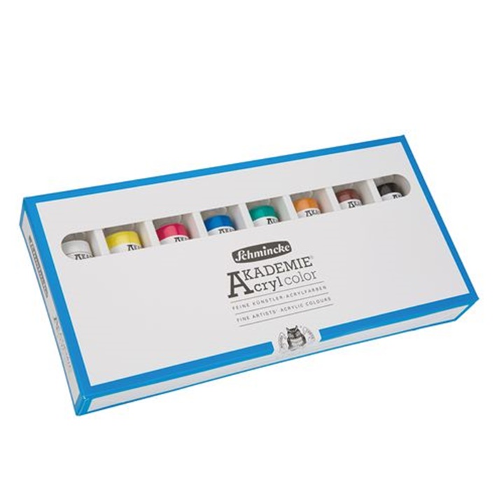 Akrilfesték készlet tubusos Schmincke AKADEMIE 8 x 60 ml