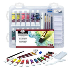 Akvarell festék készlet Essentials kofferban / 21 részes