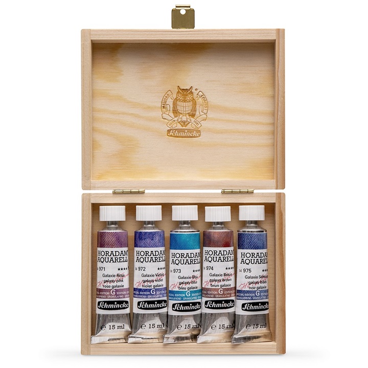 Akvarell festékkészlet tubusban Schmincke Super Granulation 5x15ml  | Set galaxy