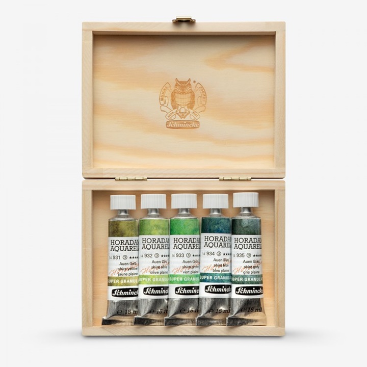 Akvarell festékkészlet tubusban Schmincke Super Granulation 5x15ml  | Set shire