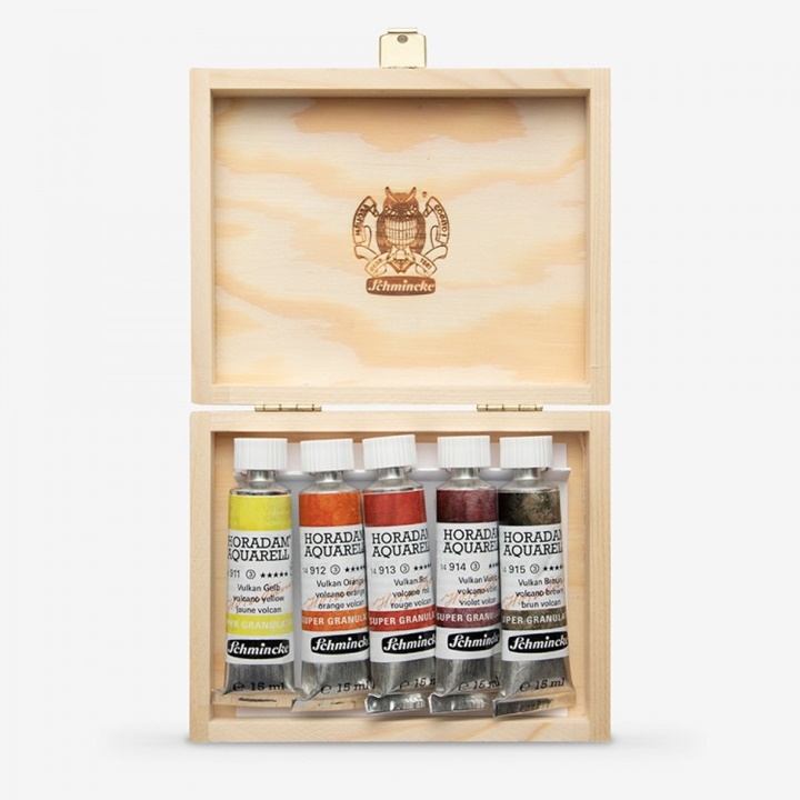 Akvarell festékkészlet tubusban Schmincke Super Granulation 5x15ml  | Set volcano