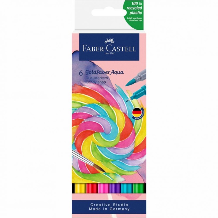 Akvarell markerek Goldfaber Aqua Dual szett Candy shop  | 6 db