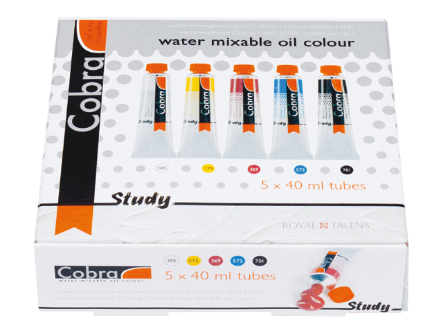 COBRA Study vízzel higítható olajfesték szett 5x40ml