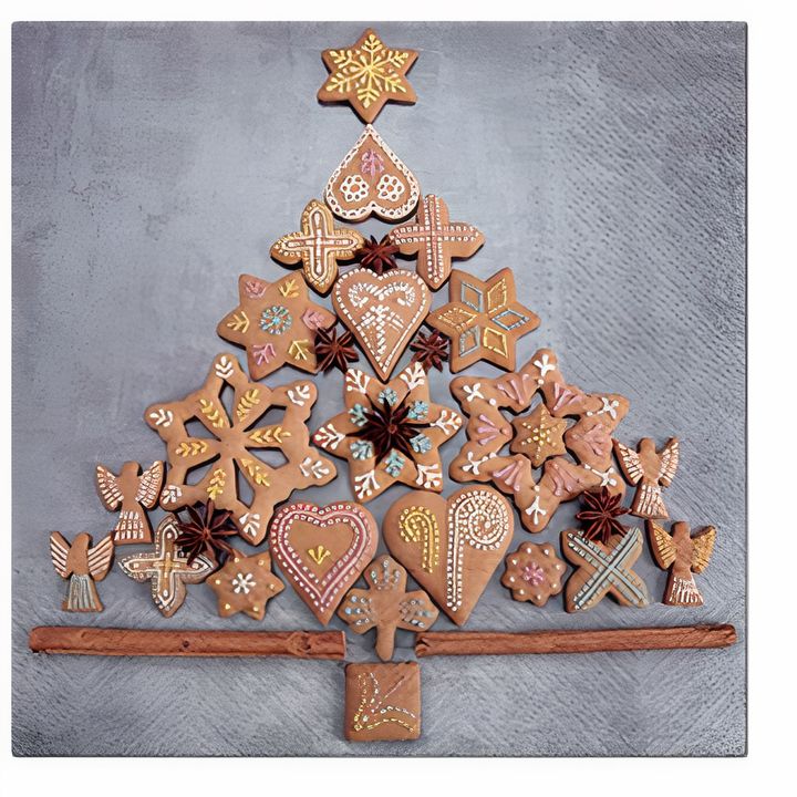 Decoupage szalvéták Mézeskalács karácsonyfa - 1db