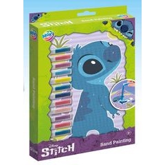 DISNEY Stitch Sand Painting Set - 4 kártya és 12 homokcső