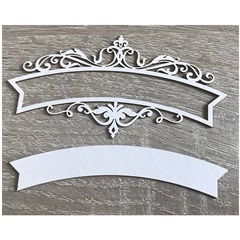 Fa díszítőelem - címke - 1 db