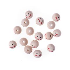 Fa gyöngyök arccal 20mm / 16 db