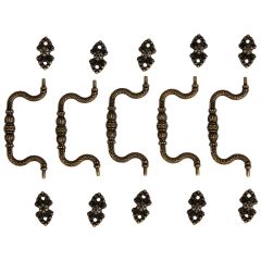 Fém fogantyú bronz színű 90x39 mm - 5 db | különböző fajták