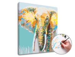 Festés számok szerint AFRIKAI SLON | alacsony nehézség