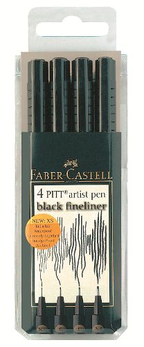 Filctollak Art Pen PITT szett 4 [XS.S.F.M] fekete