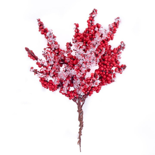 3D dekoratív ágak kis piros bogyókkal