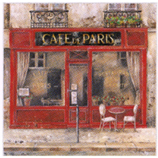 Decoupage szalvéta Cafe de Paris - 1 db