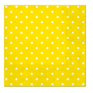 Decoupage szalvéták cocktail Yellow Dots - 1 db