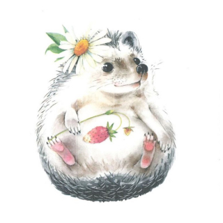 Decoupage szalvéták Wild Strawberry Hedgehog - 1 db