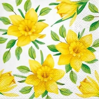 Decoupage szalvéták Yellow Daffodils - 1 db