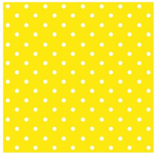 Decoupage szalvéták Yellow Dots - 1 db