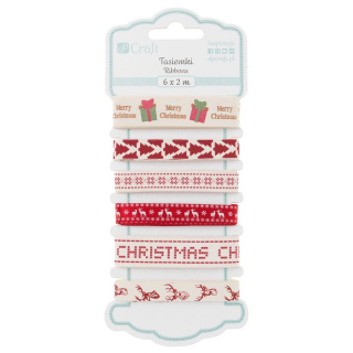 Dekorációs szalag 6 darab | Scandi Christmas