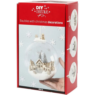 DIY karácsonyi gömb dekorációval