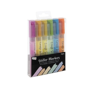 Glitter marker készlet 6 db
