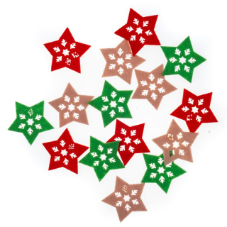 Karácsonyi filc matrica | csillag 15 db