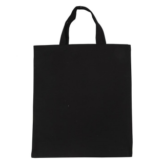 Pamut bevásárló táska fekete - 38 x 42 cm
