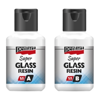 Üveggyanta Super Glass Pentart 1:1 szett - 2 x 40 ml