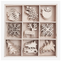 Karácsonyi fa díszítőelemek 45 db