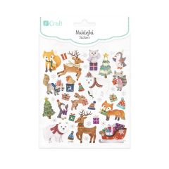 Karácsonyi matrica készlet 38 db  | Téli állatok