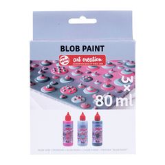 Kreatív szett Art Creation Blob Paint rózsaszín 3 x 80 ml