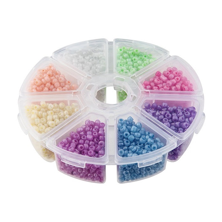 Pasztell gyöngyök díszítéshez 8 x 15 g  | 8 színárnyalat