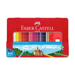 Színes ceruza Faber-Castell szett 48 szín fém tartóban