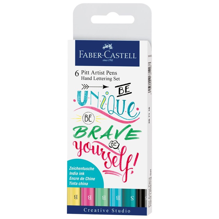 PITT művész filctoll készlet Hand Lettering Unique  | 6db
