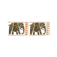 Stencil XL elefántok 22x67 cm
