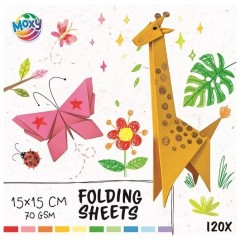 Színes hajtogatólapok 15×15 cm - 120 lap - 70 GSM