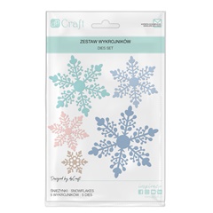 Vágósablonok Snowflakes 5-részes