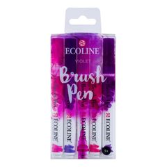 Vízfestéktollak Ecoline Brush Pen Violet | 5 darabos készlet